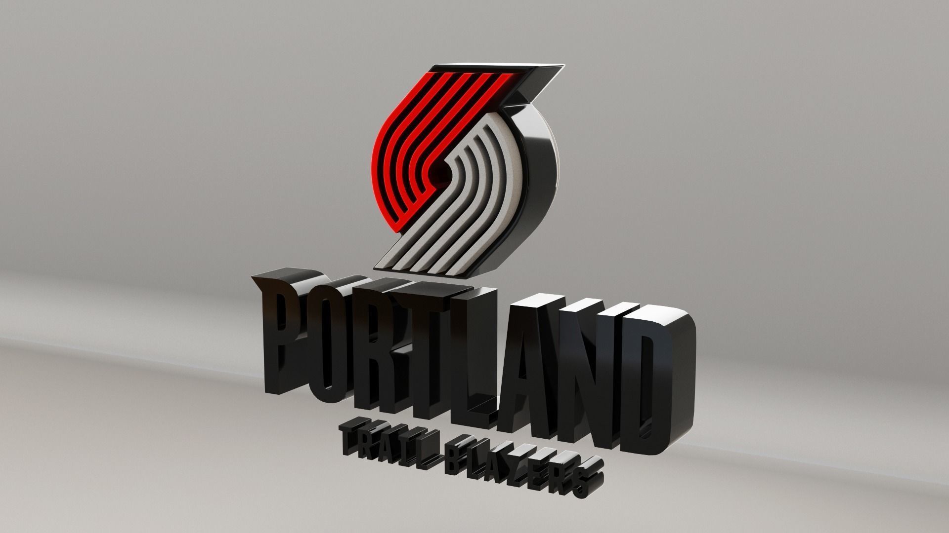 NBA Portland Trail Blazers Logo 3D model_2