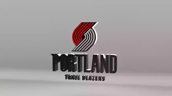 NBA Portland Trail Blazers Logo 3D model