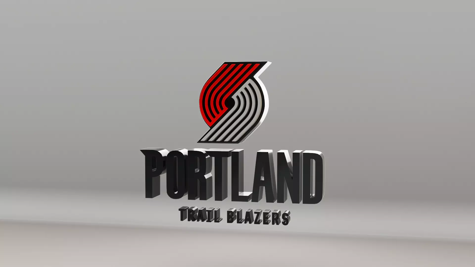 NBA Portland Trail Blazers Logo 3D model_0