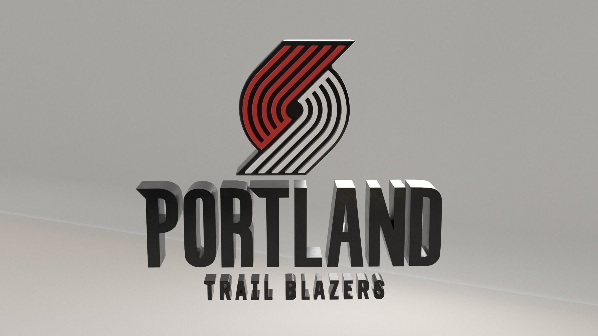 NBA Portland Trail Blazers Logo 3D model_6