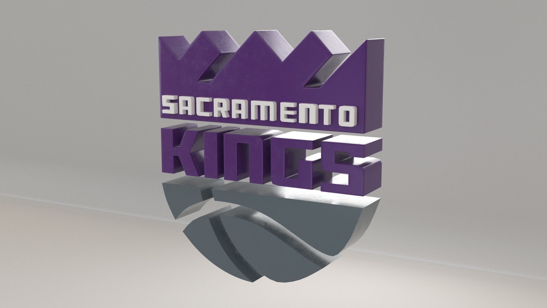 NBA Sacramento Kings Logo 3D model_6
