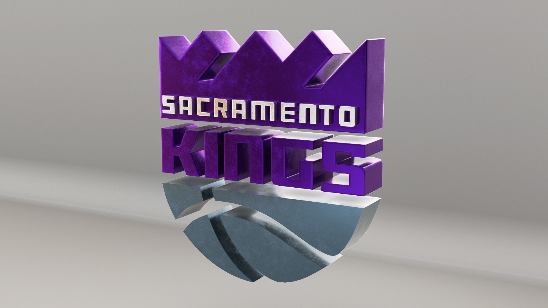 NBA Sacramento Kings Logo 3D model_2