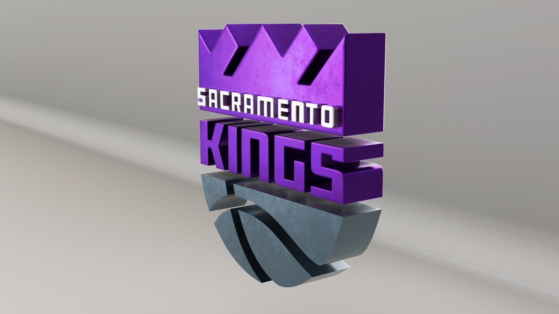NBA Sacramento Kings Logo 3D model_5