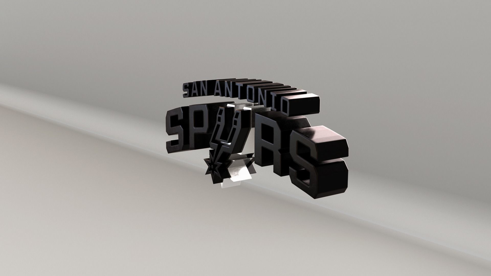 NBA San Antonio Spurs Logo 3D model_5