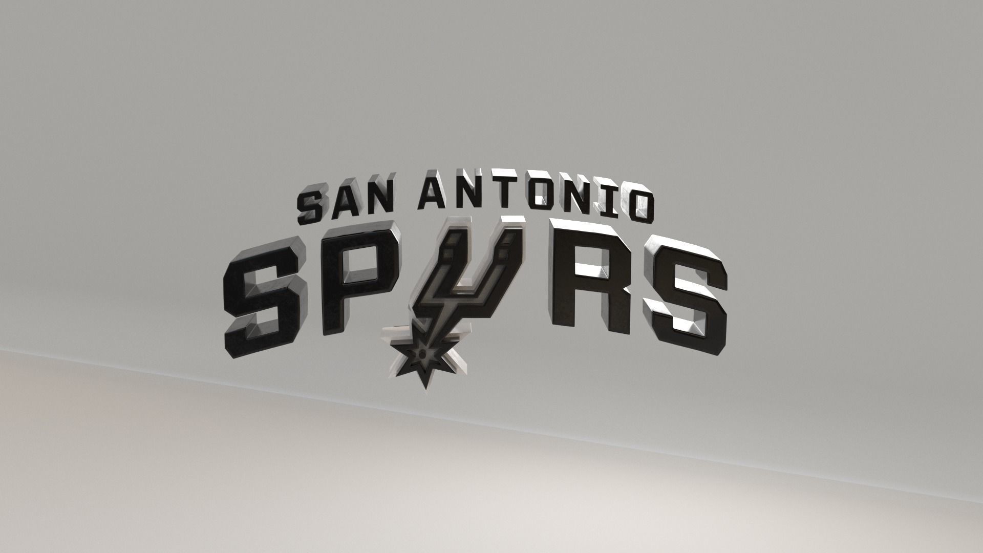 NBA San Antonio Spurs Logo 3D model_6