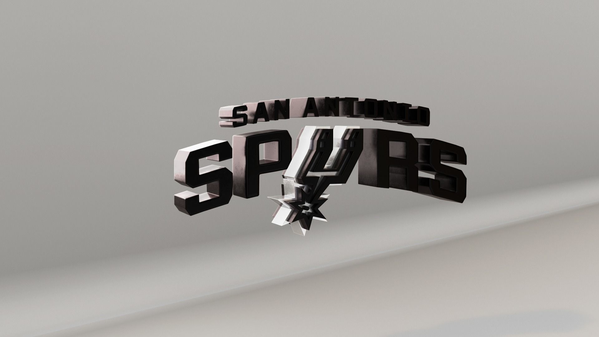 NBA San Antonio Spurs Logo 3D model_4
