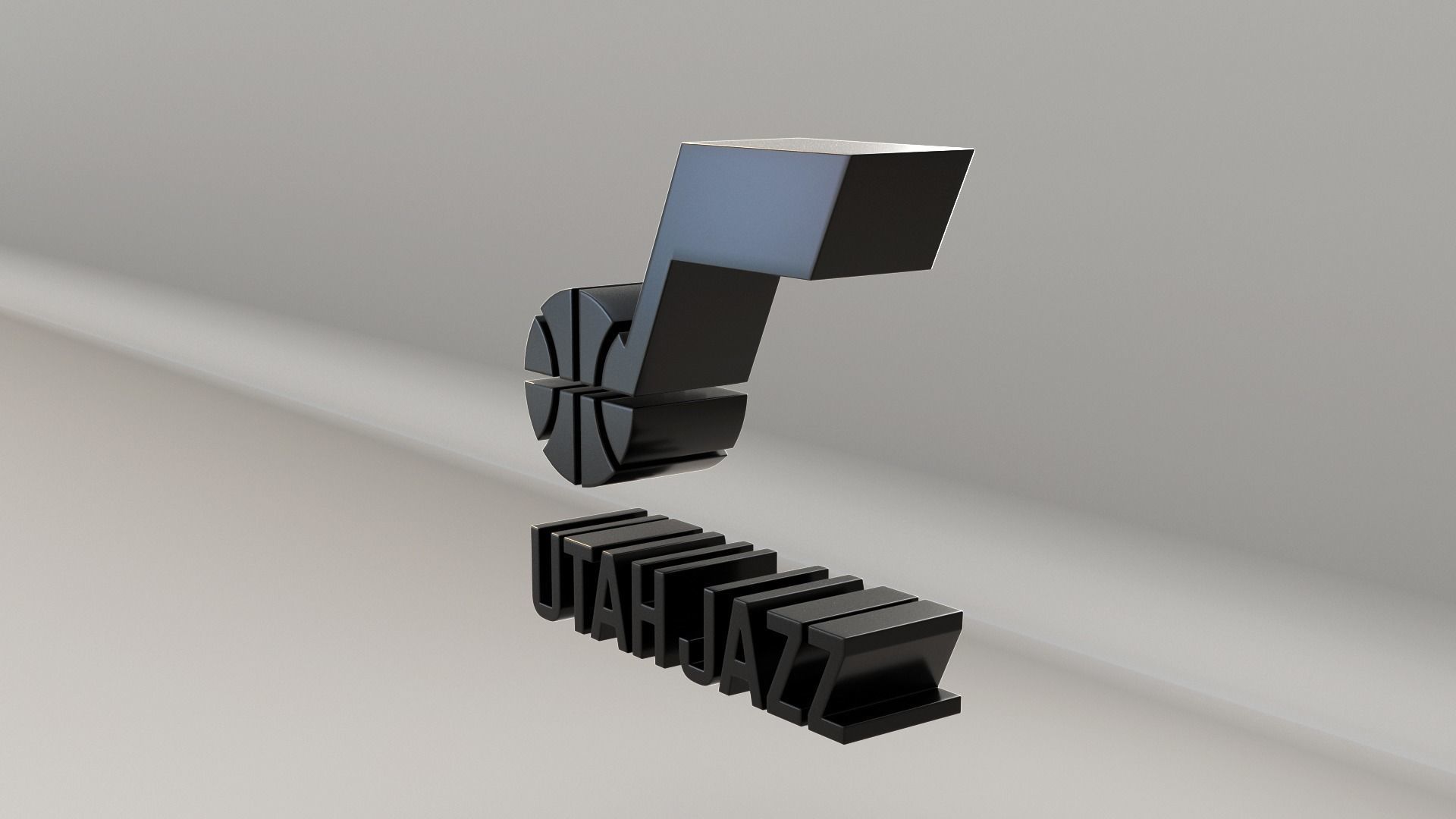 NBA Utah Jazz Logo 3D model_5