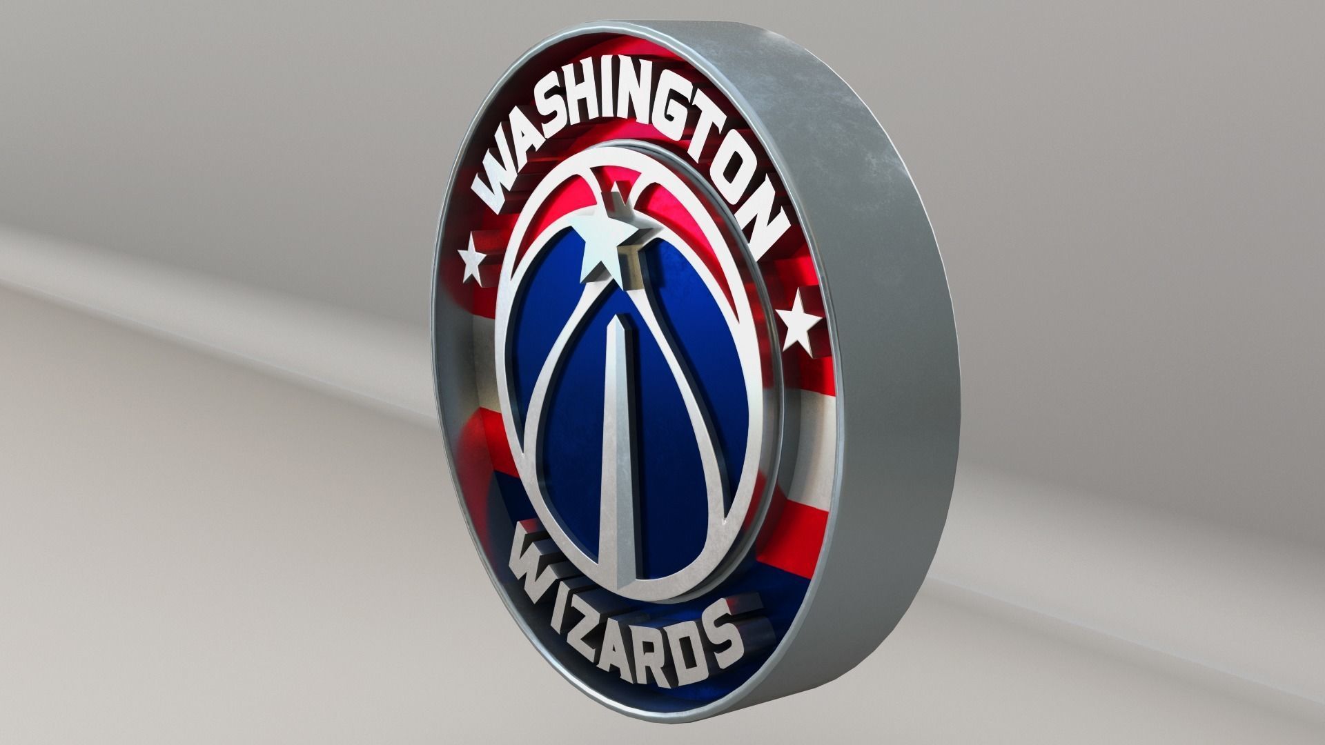 NBA Washington Wizards Logo 3D model_5