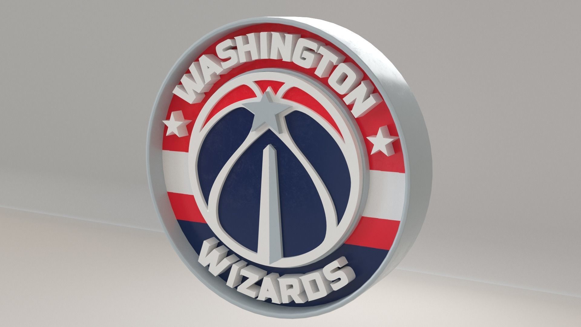 NBA Washington Wizards Logo 3D model_6