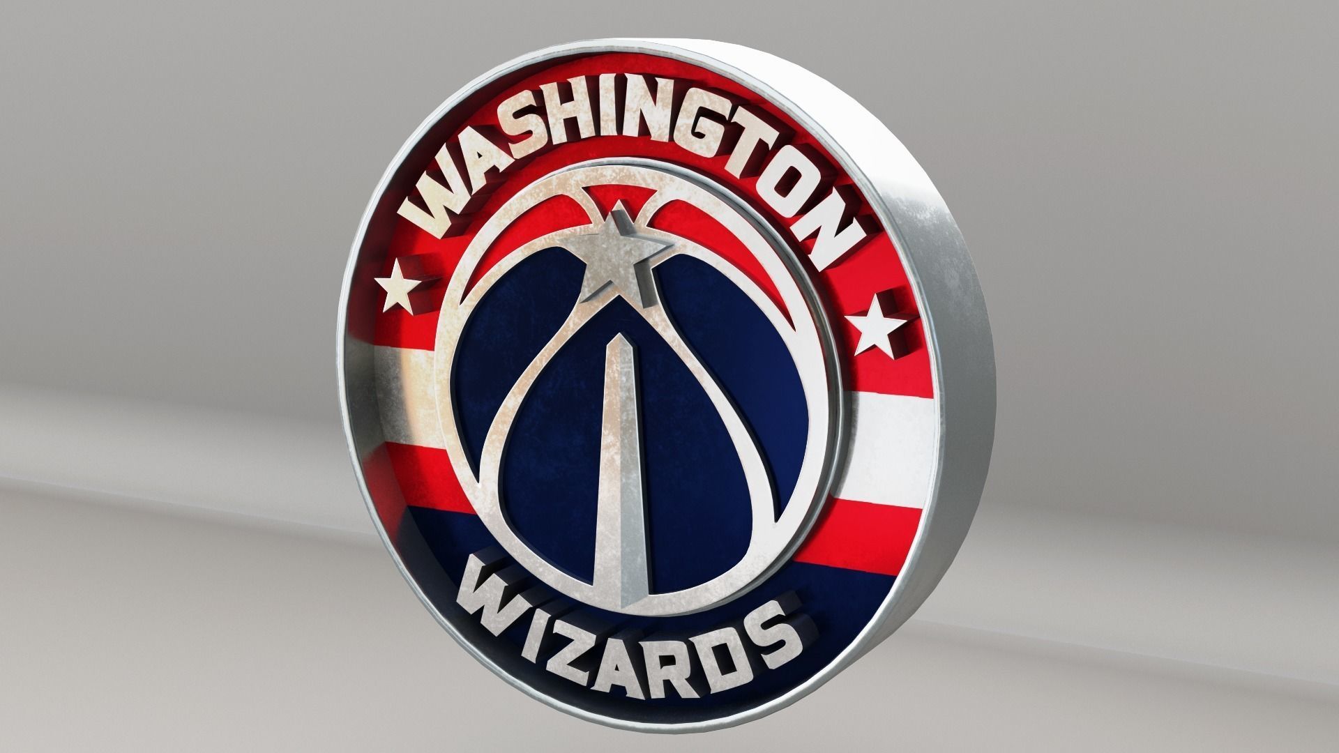 NBA Washington Wizards Logo 3D model_2