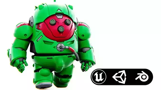 AMONG US CHARACTER-D  Rigged for Unreal Engine - Unity - MIXAMO  3D model