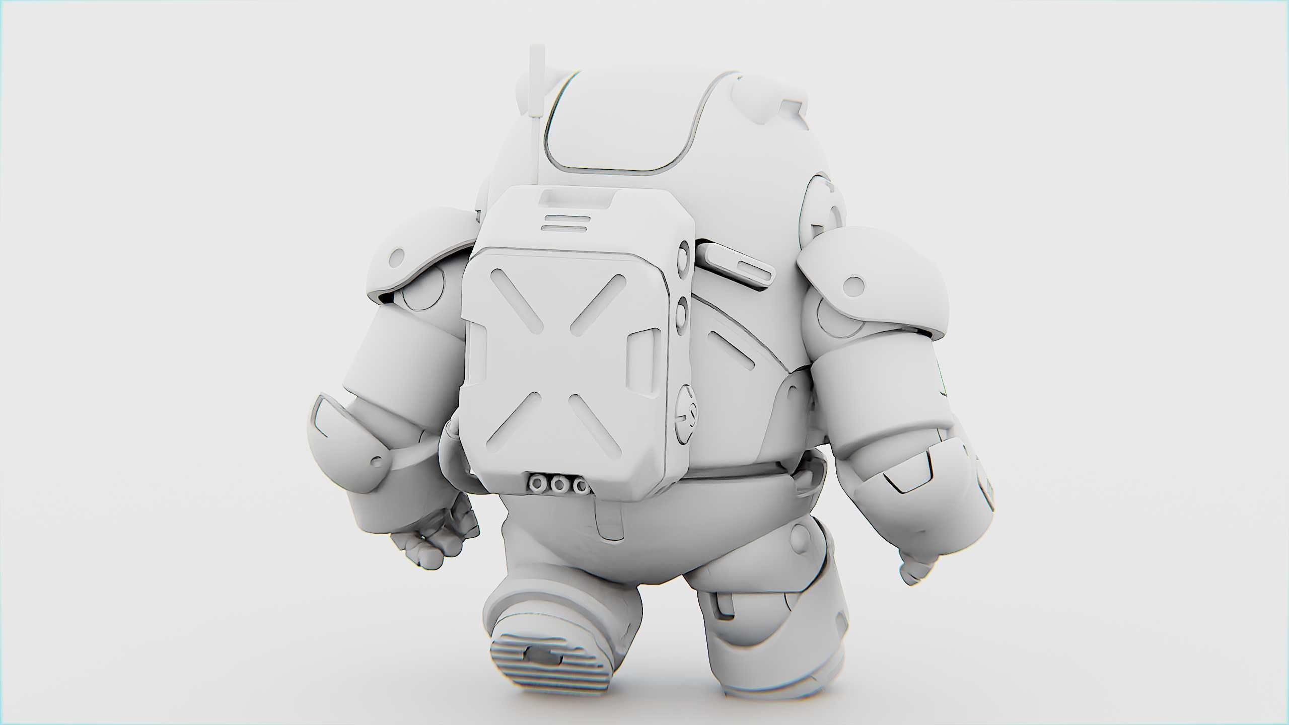 AMONG US CHARACTER-D  Rigged for Unreal Engine - Unity - MIXAMO  3D model_33