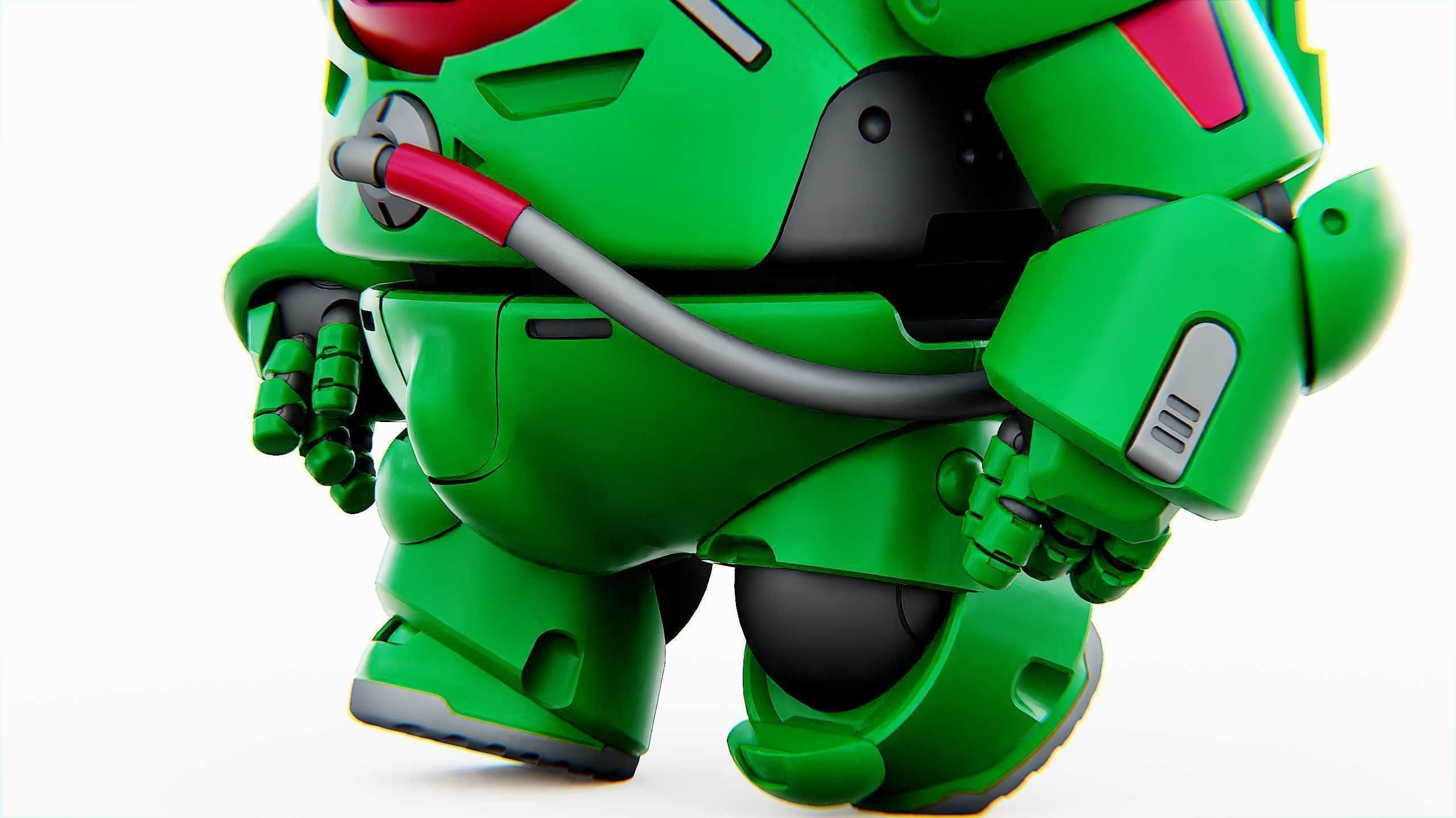 AMONG US CHARACTER-D  Rigged for Unreal Engine - Unity - MIXAMO  3D model_26