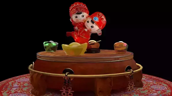 Chinese wedding couple 