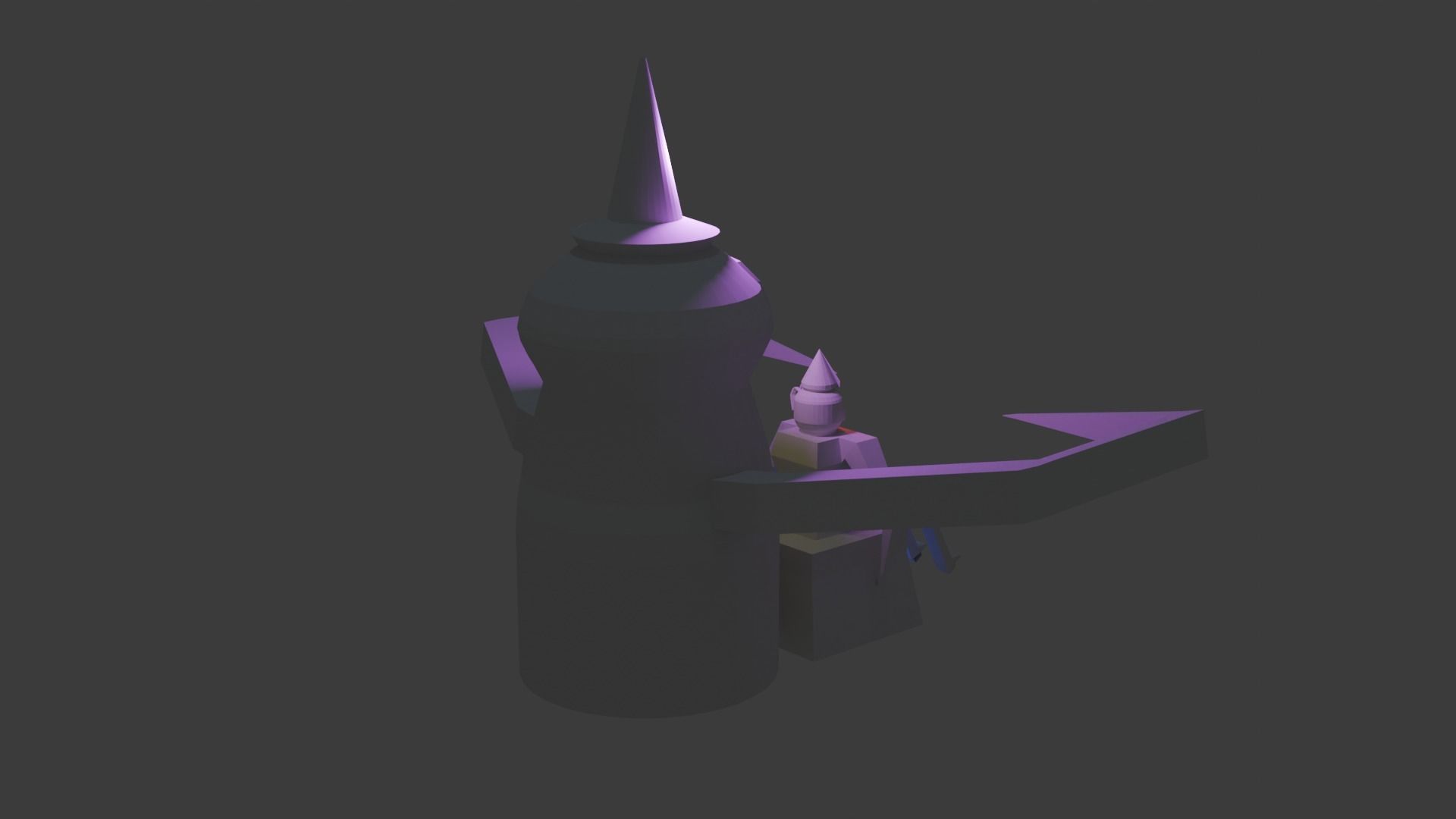 Monster Ready to Attack and Cool Guy 3D Characters Low-poly 3D model_4