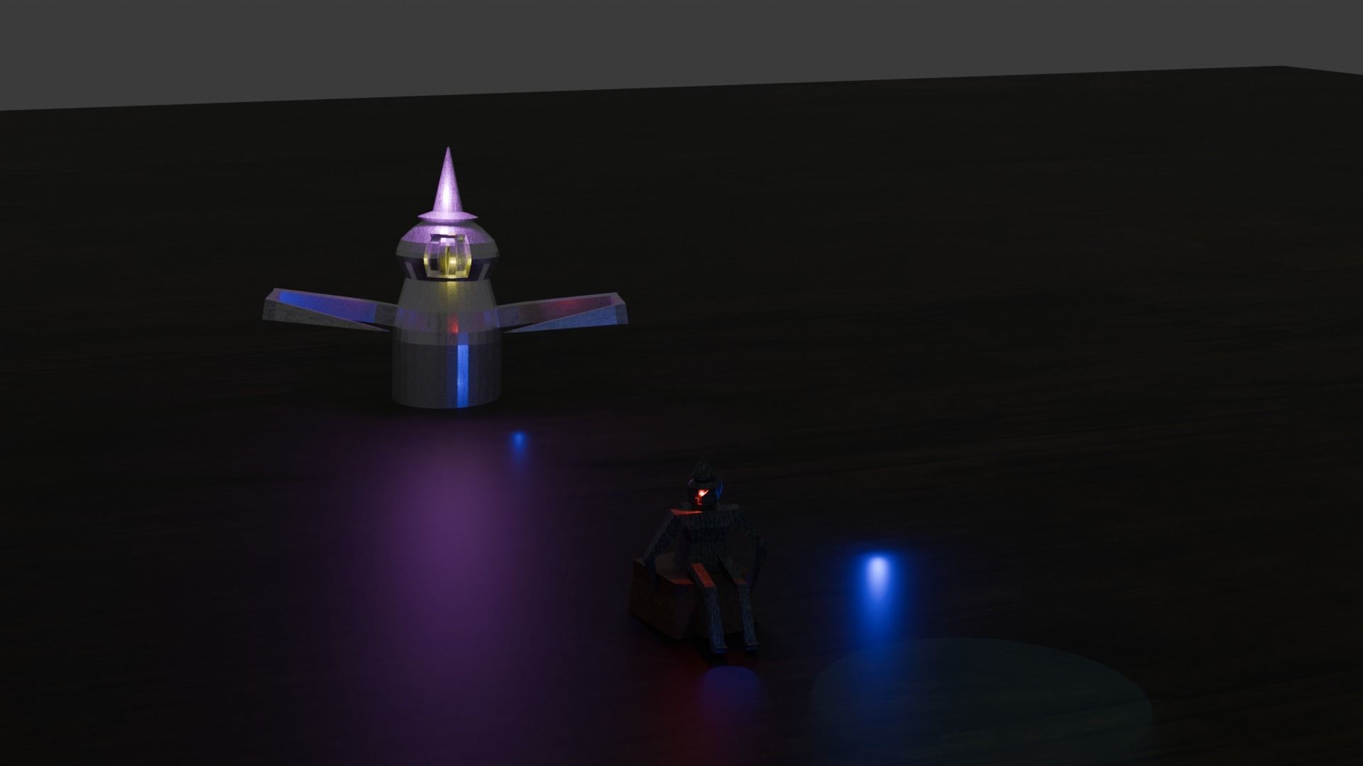 Monster Ready to Attack and Cool Guy 3D Characters Low-poly 3D model_6