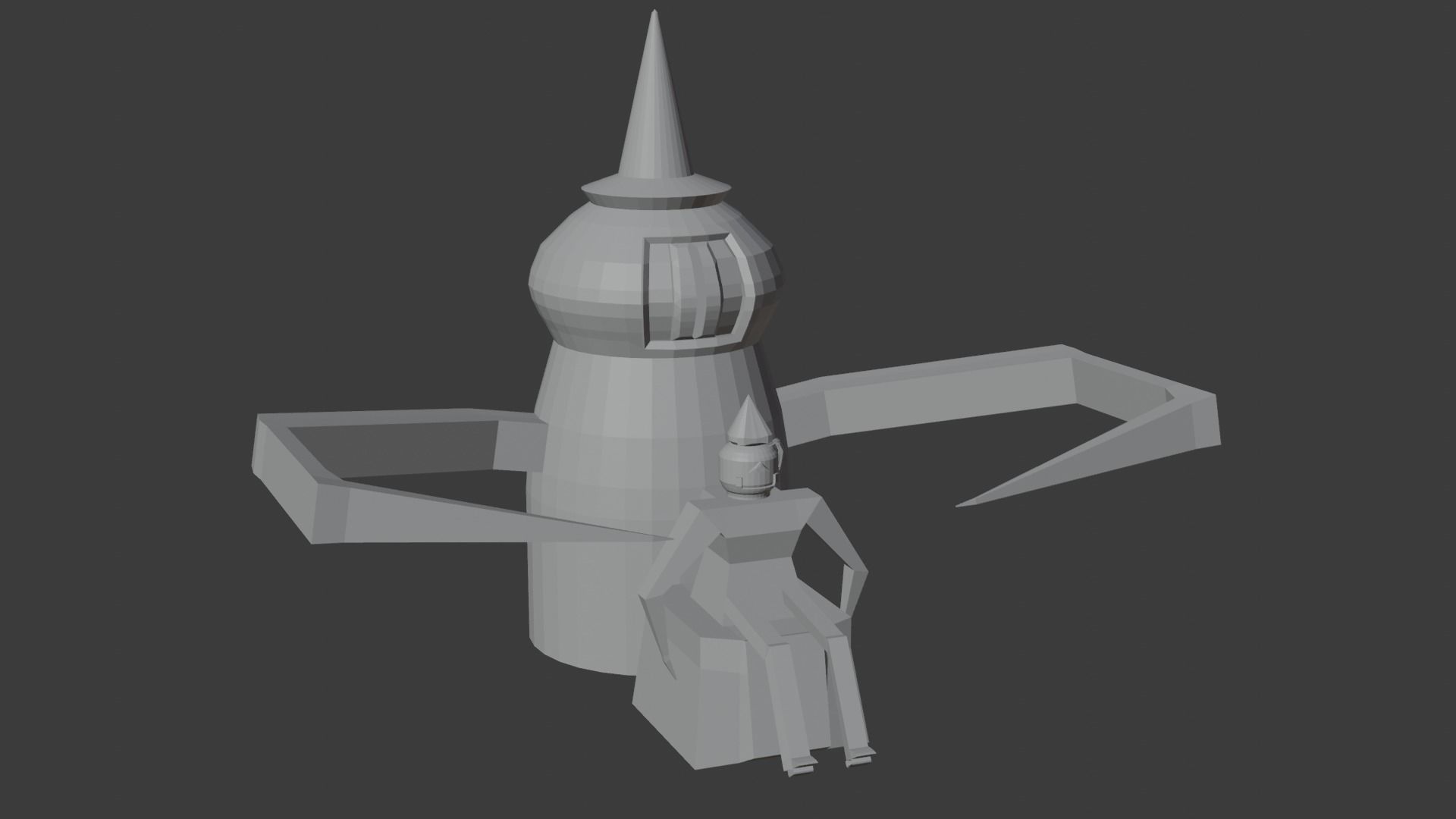 Monster Ready to Attack and Cool Guy 3D Characters Low-poly 3D model_7