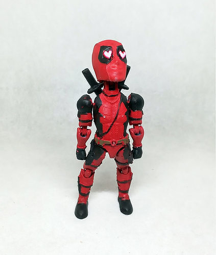 flexible Deadpool version 02 Print in place No Supports 3D print model