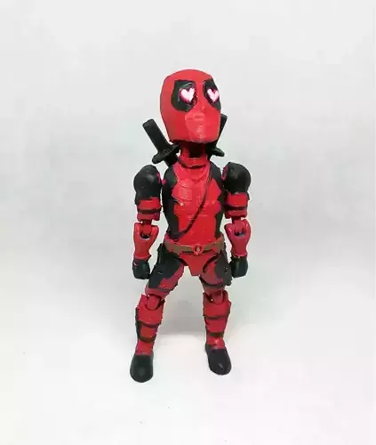 flexible Deadpool version 02 Print in place No Supports