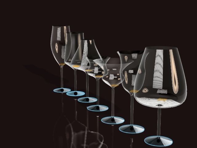 Glass Set 3D model_7