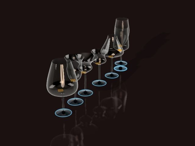 Glass Set 3D model_5