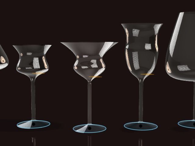 Glass Set 3D model_4