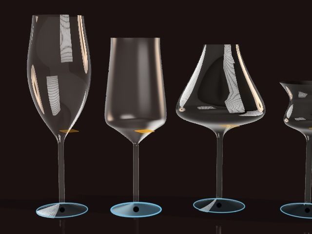Glass Set 3D model_3