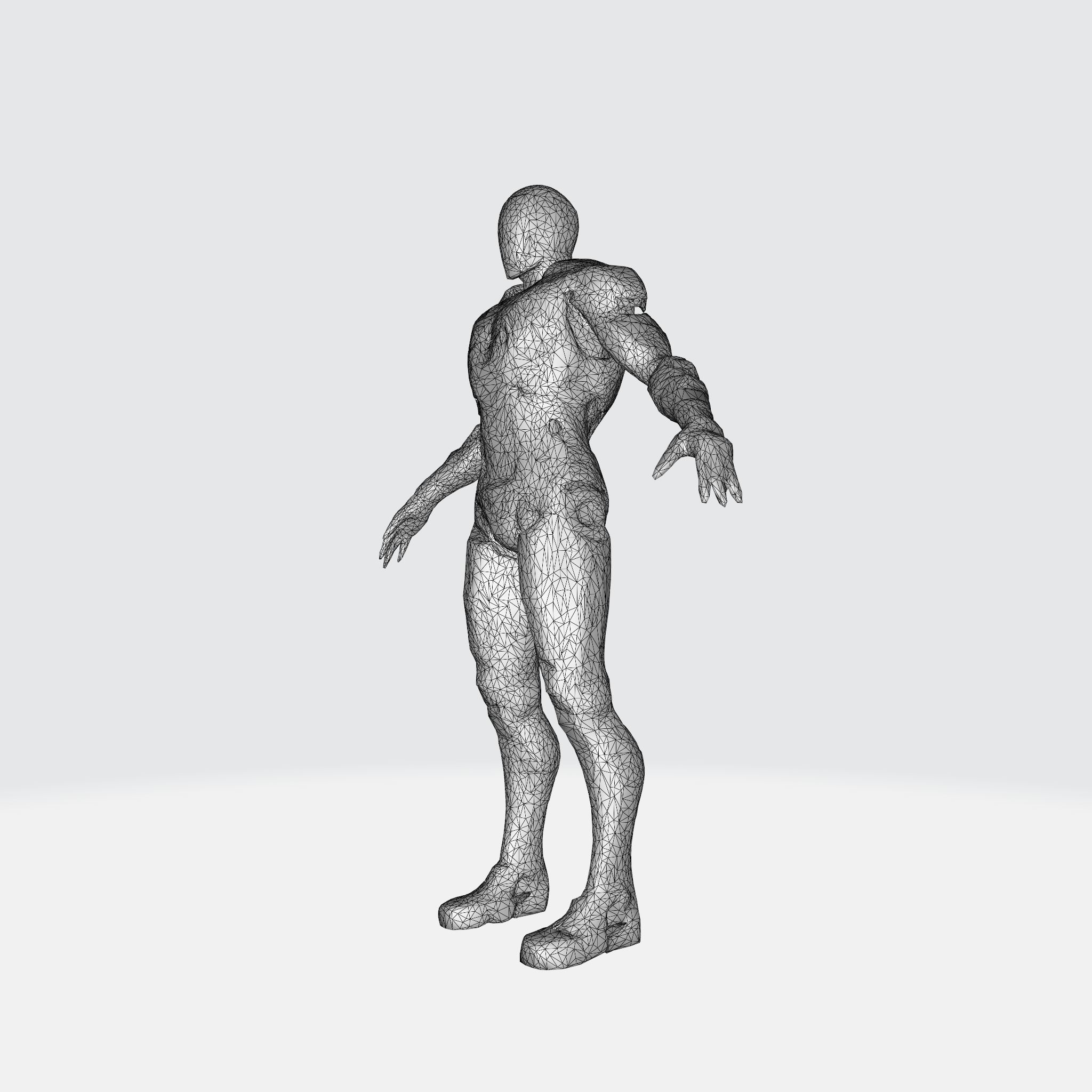 A robust with a metallic body 3D model_9