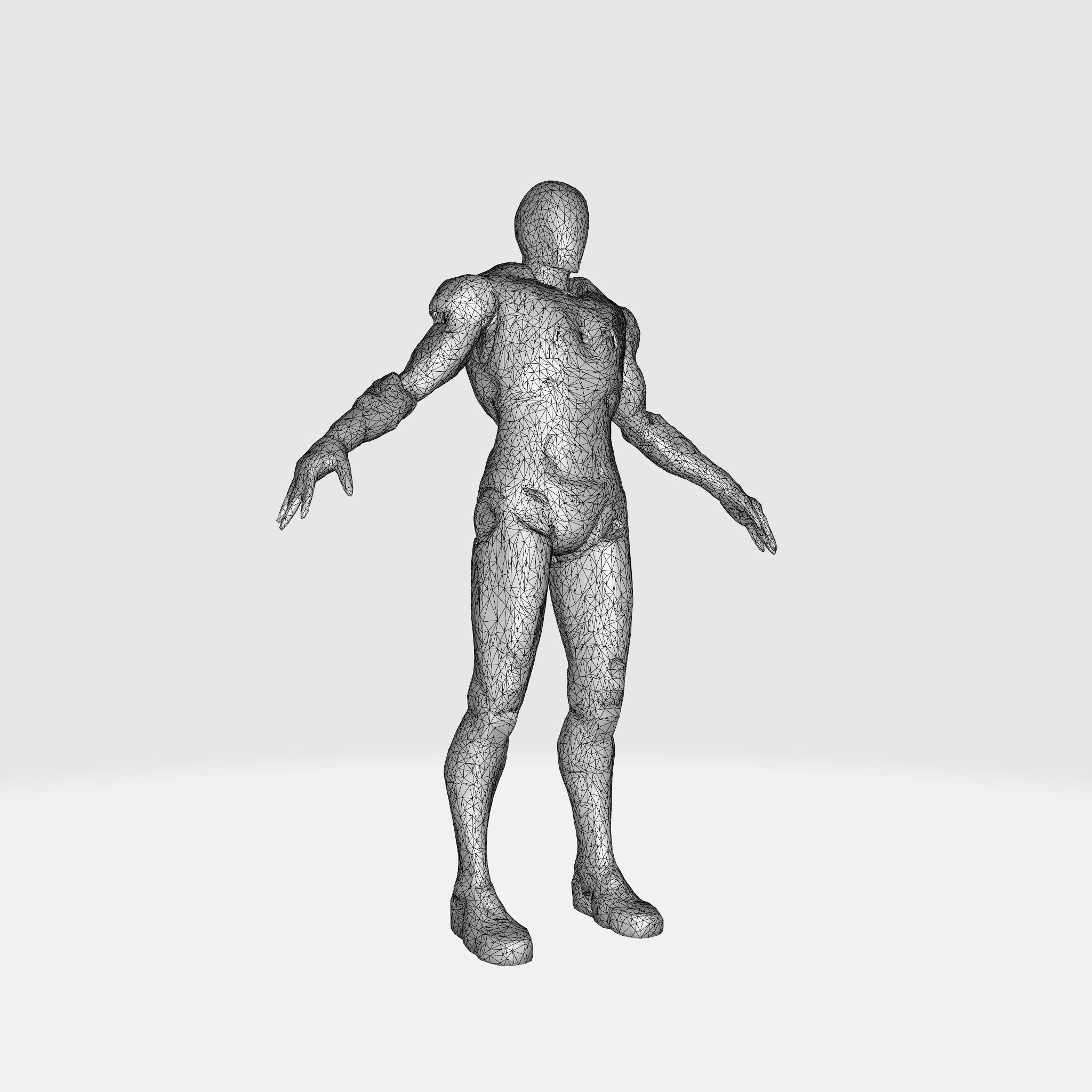 A robust with a metallic body 3D model_10