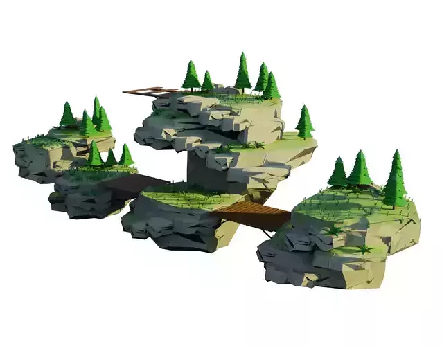 Game ready Floating Islands Environment
