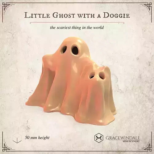 Little Ghost with a Doggie 3D print model
