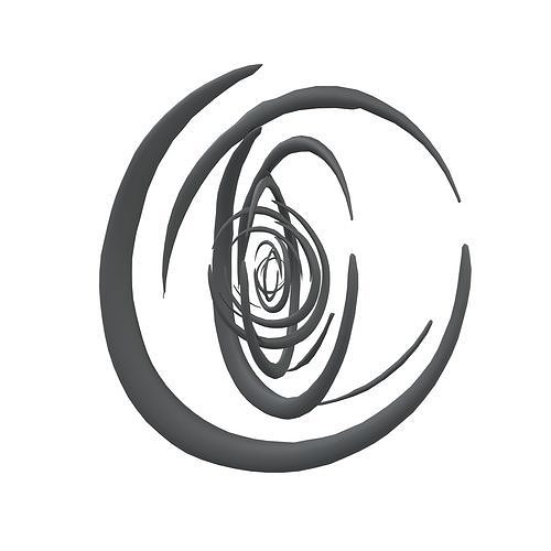 Circular Symbol v1 001 Low-poly 3D model