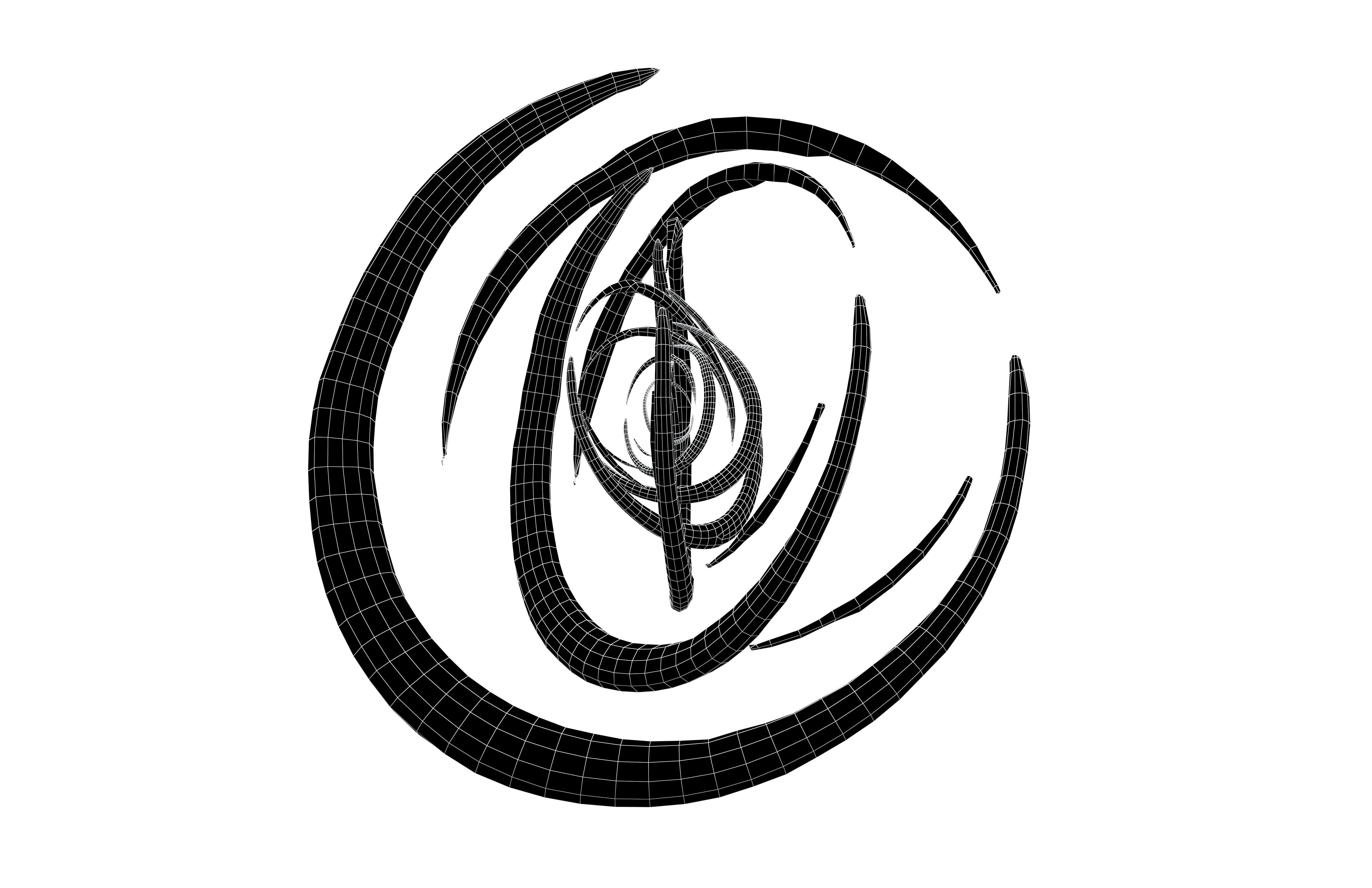 Circular Symbol v1 001 Low-poly 3D model_7