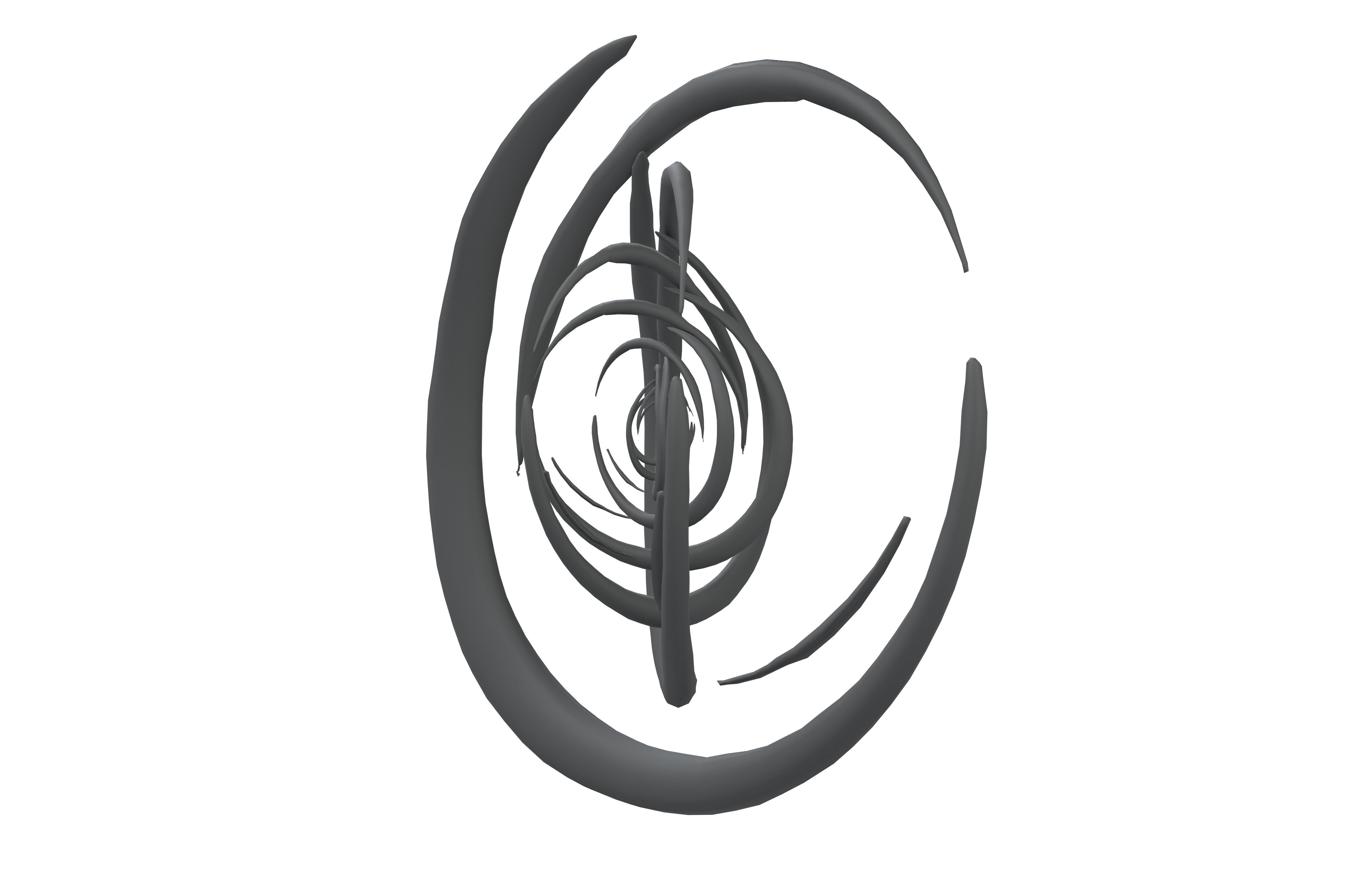 Circular Symbol v1 001 Low-poly 3D model_2