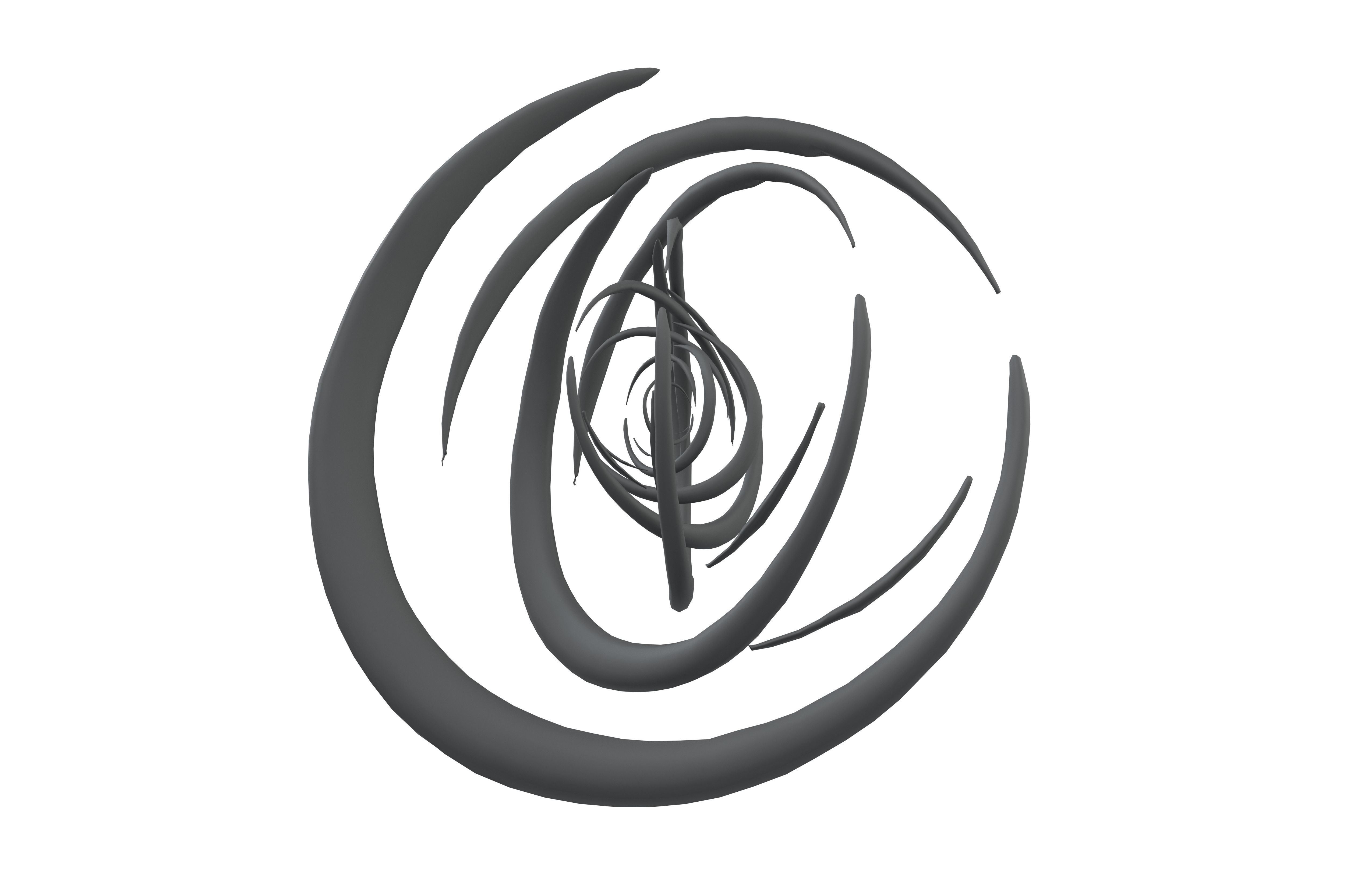 Circular Symbol v1 001 Low-poly 3D model_1