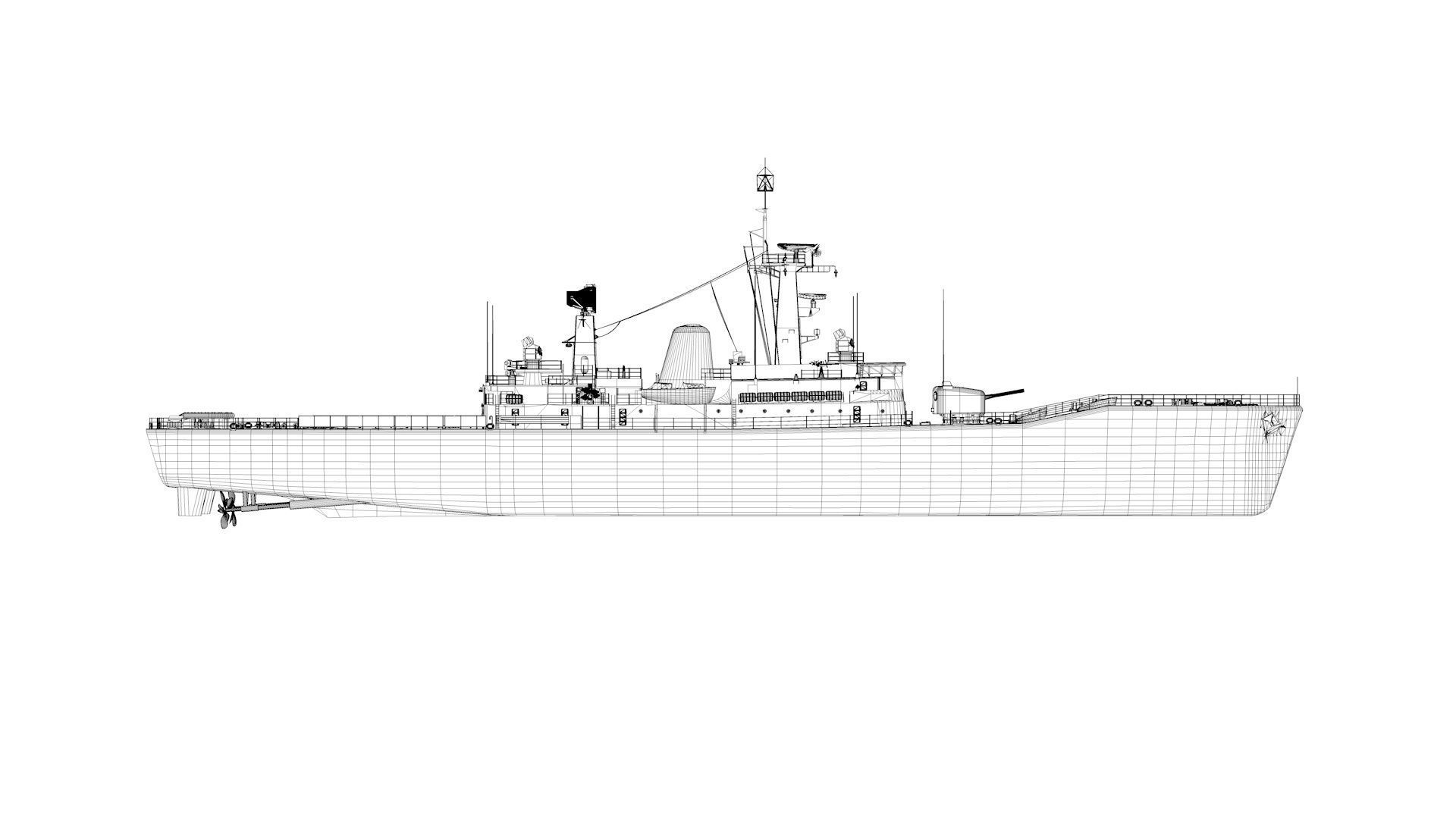 Leander Class Frigate - Royal Navy 3D model_16