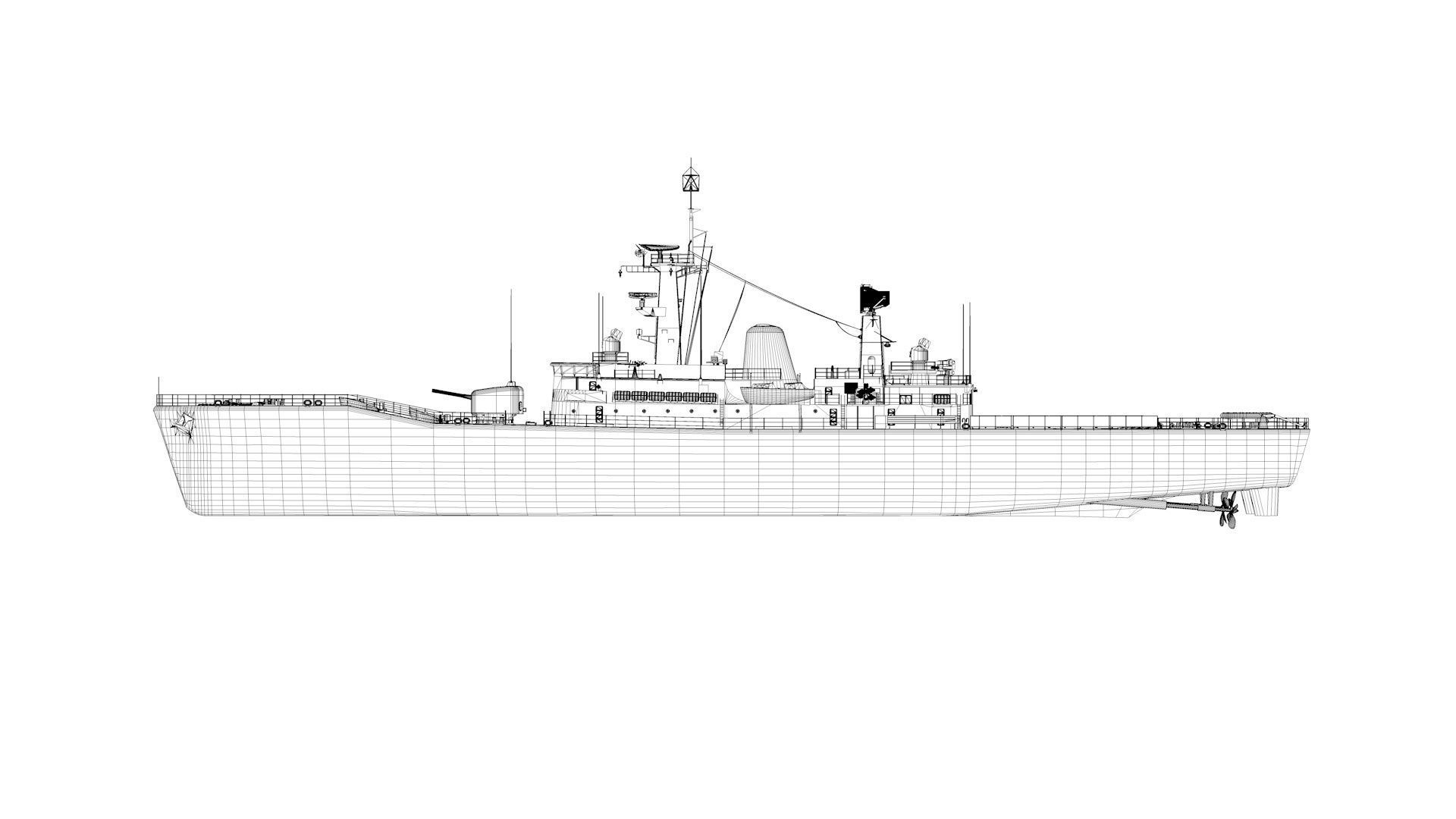 Leander Class Frigate - Royal Navy 3D model_15