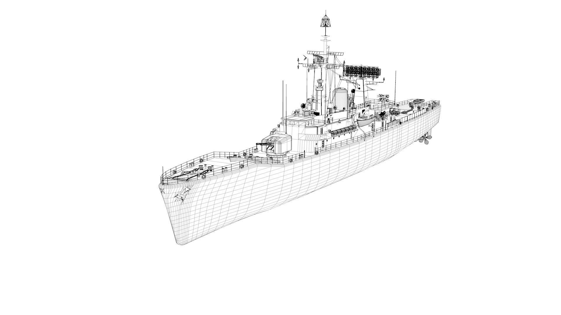 Leander Class Frigate - Royal Navy 3D model_13