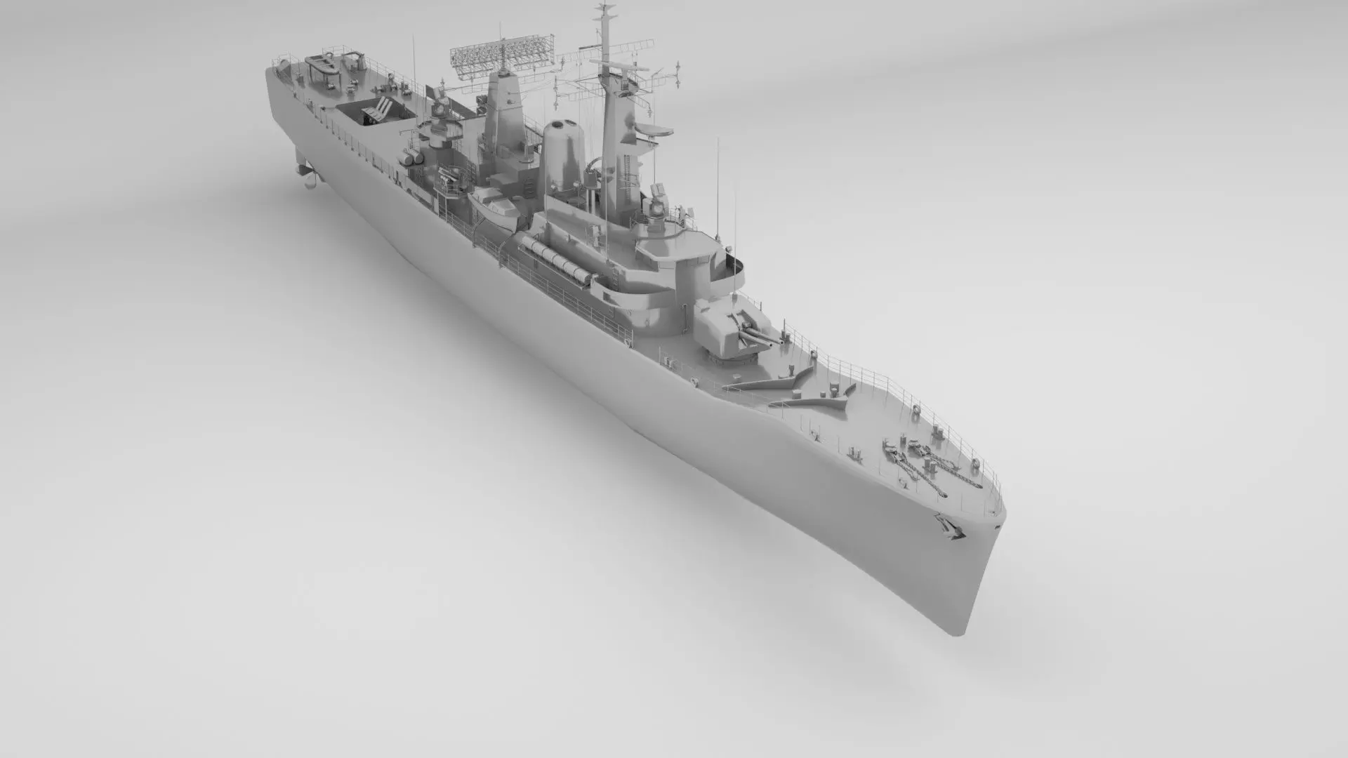 Leander Class Frigate - Royal Navy 3D model_0