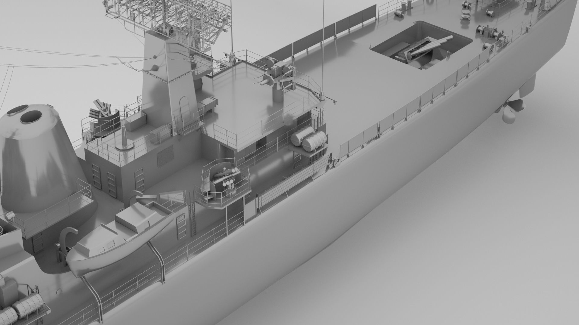 Leander Class Frigate - Royal Navy 3D model_6