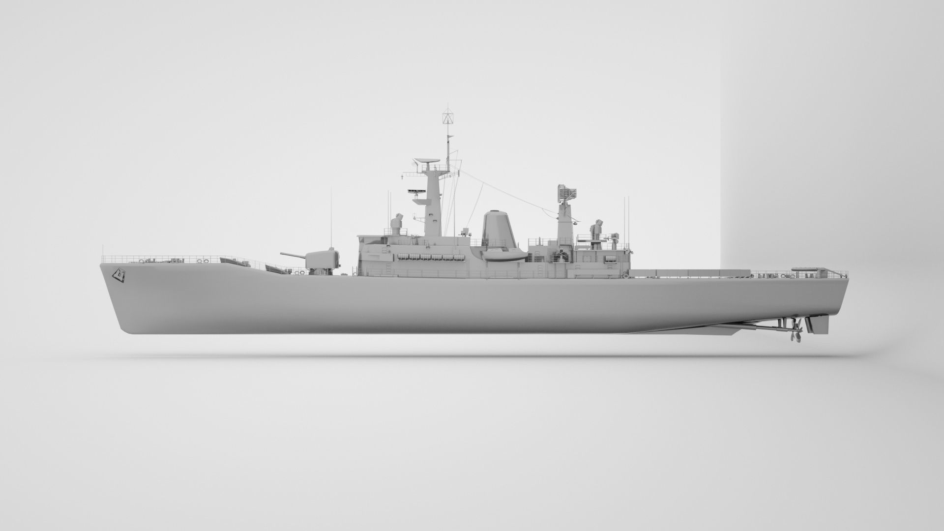 Leander Class Frigate - Royal Navy 3D model_9