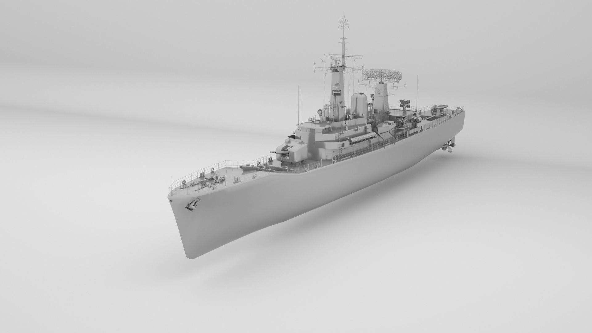 Leander Class Frigate - Royal Navy 3D model_8