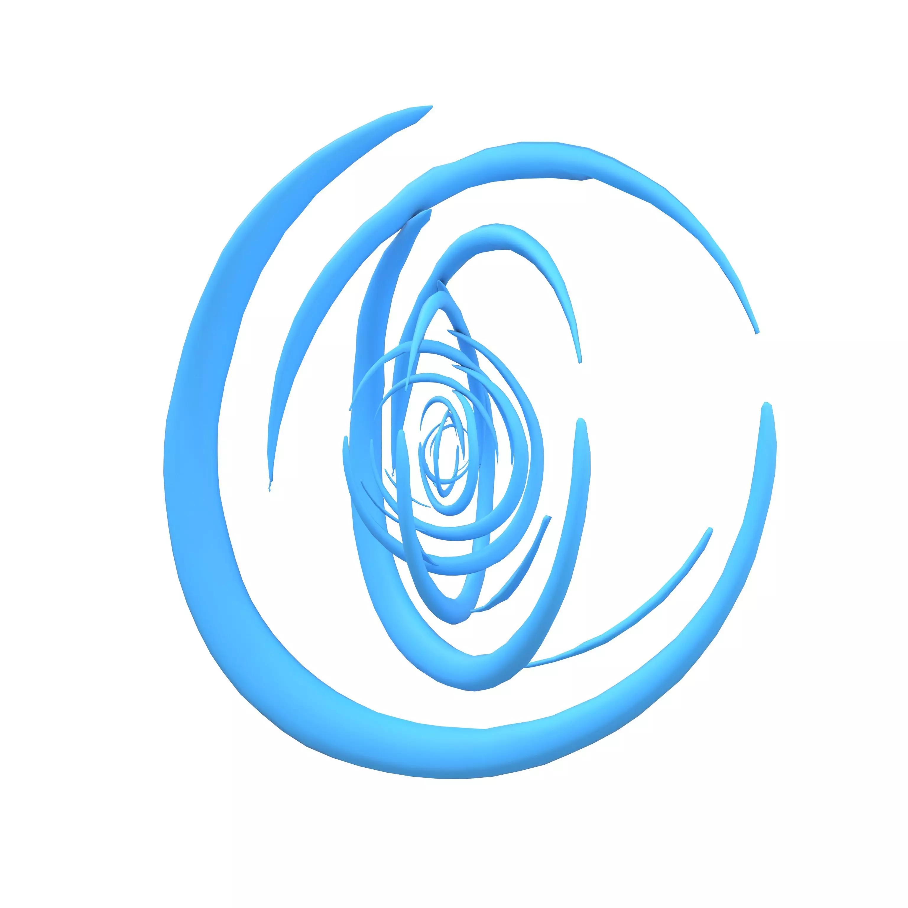 Circular Symbol v1 004 Low-poly 3D model_0