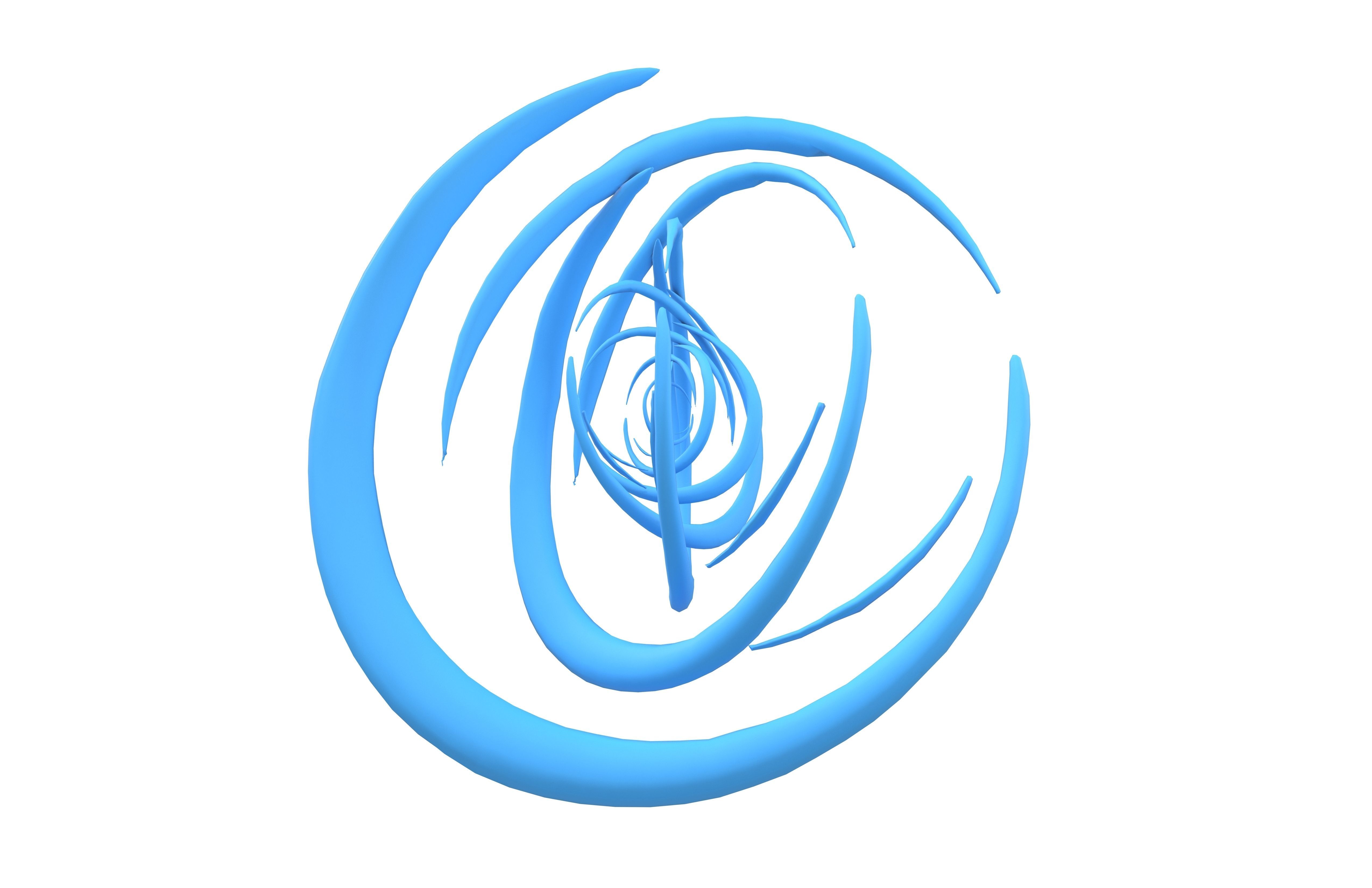 Circular Symbol v1 004 Low-poly 3D model_3