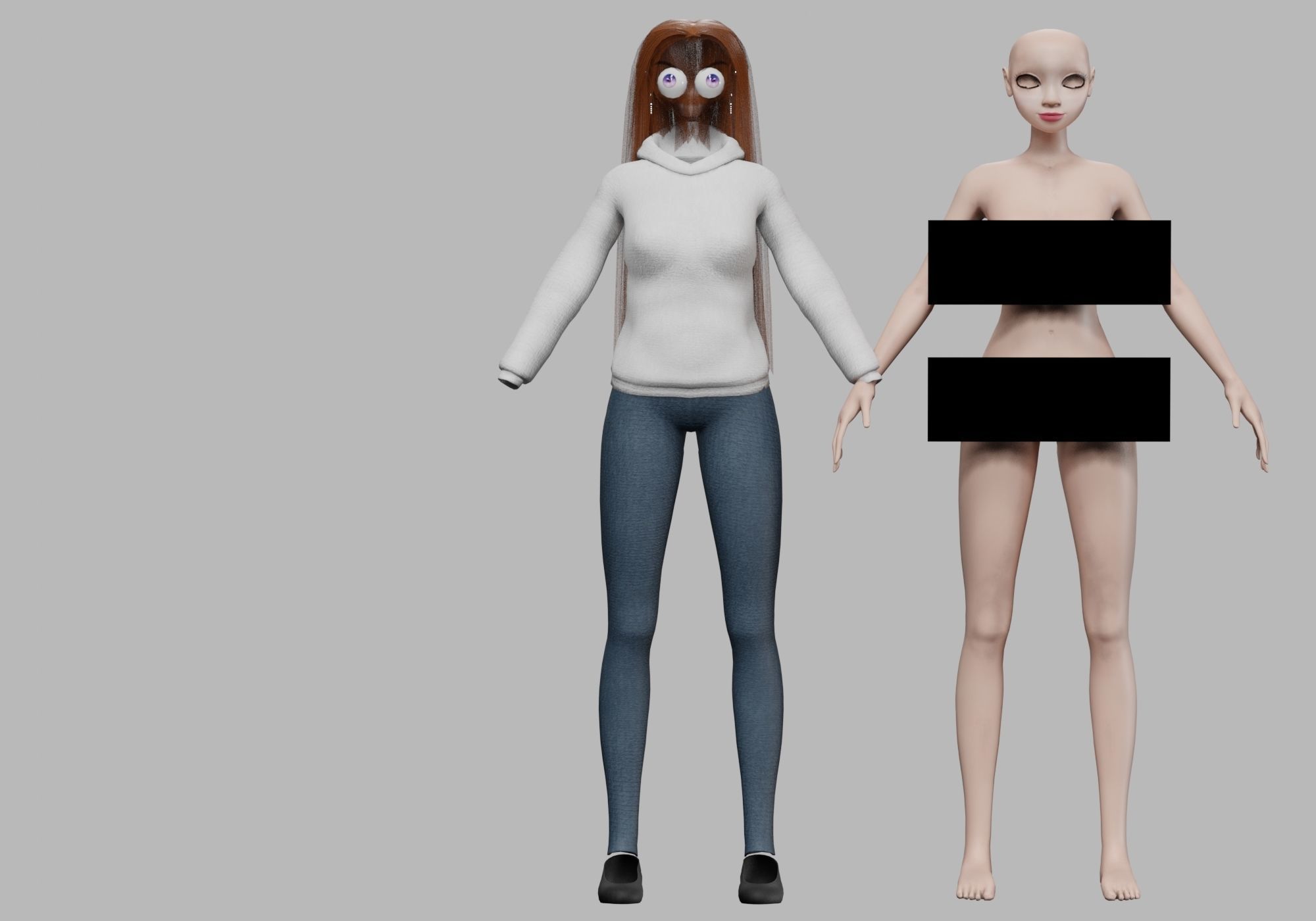 young pretty girl V29670  Low-poly 3D model_8