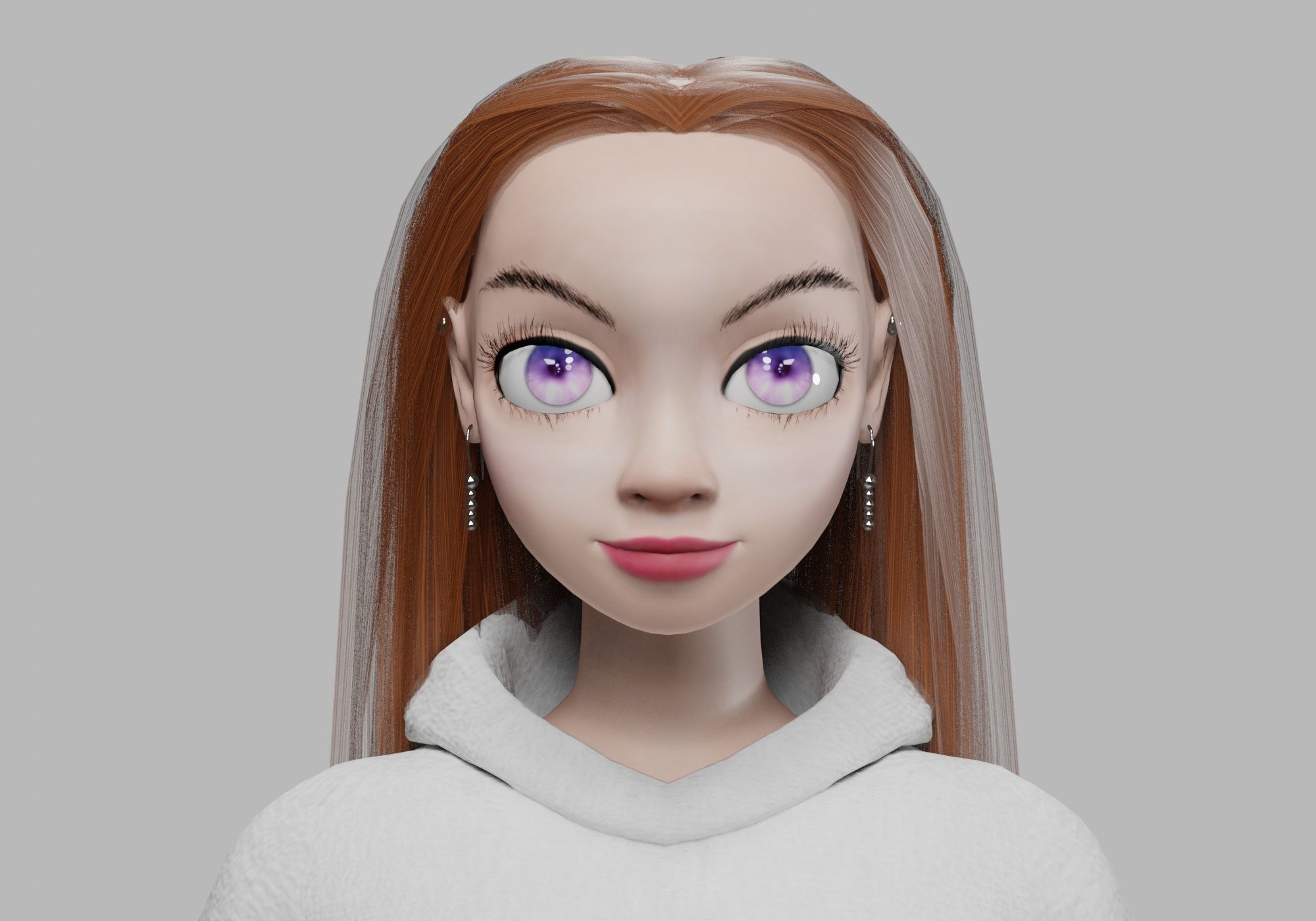 young pretty girl V29670  Low-poly 3D model_2