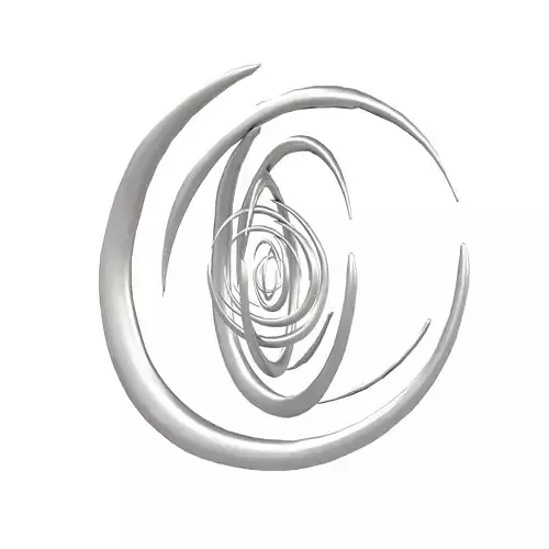 Circular Symbol v1 007 Low-poly 3D model