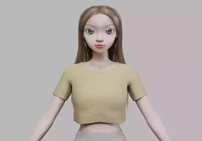 young basic girl V30089 