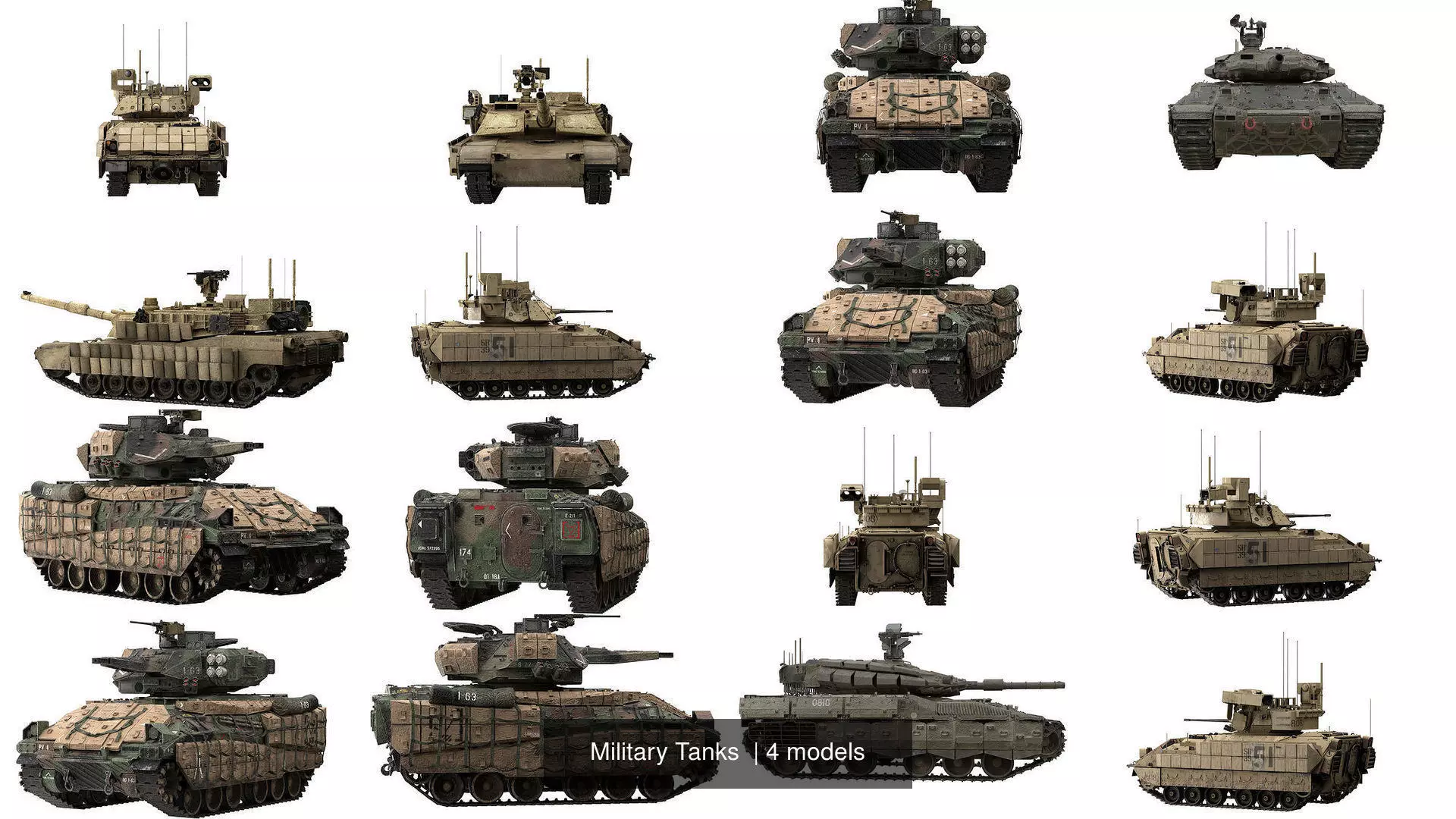 Military Tanks 3D Model Collection_1