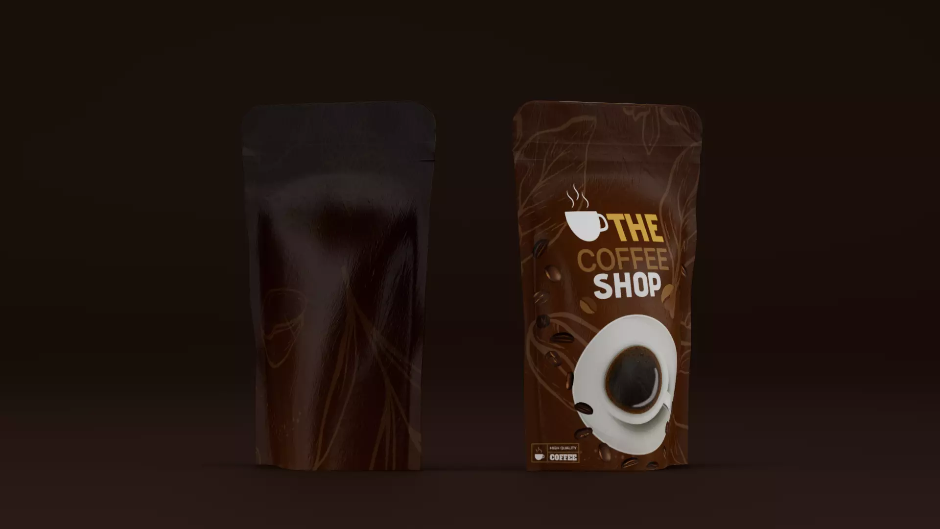 3d coffee pack 3D model_0